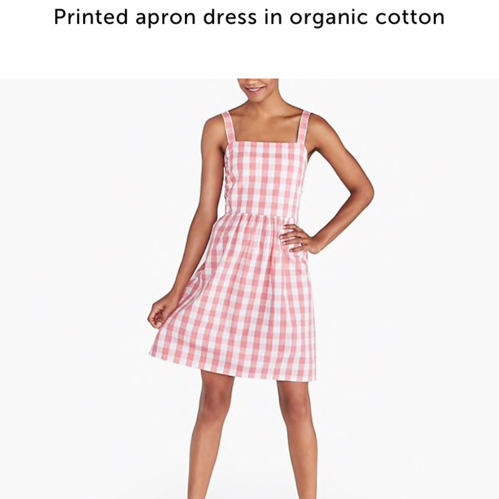 J.Crew Factory Gingham Apron Dress. NWT. Small.